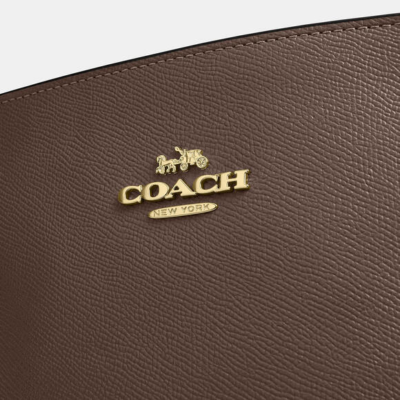 🤎Coach NWT Dark Sand Stone Logan Duffle Bag with Crossbody Strap &Gold Hardware - Picture 3 of 9